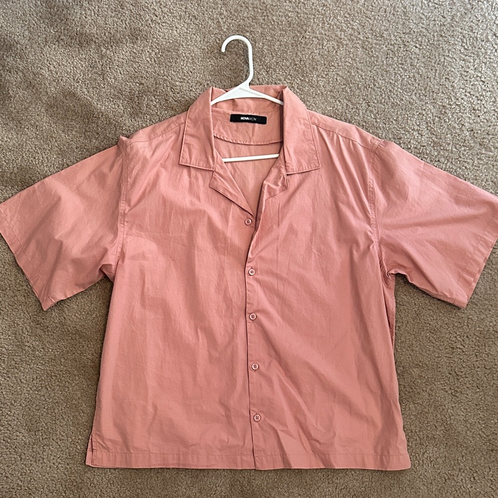 H&M Casual Pink Button Down Shirt